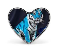 Blue Rose Tiger Snow Mountain Penguin Lapel Pin - Heart Shape Brooch Pins for Men & Women Suit Accessories, 1" Lightweight Enamel Lapel Pins Buttons for Backpacks, Hats, Bags, Lanyards