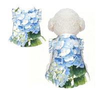 Blue Round Bloom XL Pet Apparel for Small Dogs-Cute Summer Outfit for Puppy, Soft Breathable Pet Clothes for Cat
