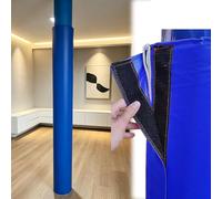 Blue Round Column Padding Protector, Thick Foam Pole Wrap with Hook and Loop Closure for Basement, Gym, Garage, Kids Play Area & Indoor Safety Protection(6"(15cm))