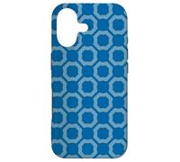 Blue Round Hexagon Ring Circle Modern Geometric Pattern Case for iPhone 17