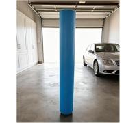 Blue Round Metal Pole Padding, Support Pole Wrap Column Cover Safety Crash Pad with Self-Adhesive for Basketball Hoop Gym Garage Lamp Post Shade Sail(H 5ft,Inner Dia 4 Inch)