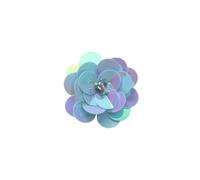 Blue round Plastic Flower Sequins for Embroidery Shoe Decoration Crafts | Easy Sew Embellishments, Sparkling Strung Accents for Greeting Card Surfaces, Creative Projects and Handmade Accessories