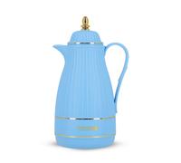 (Blue) Royalford Glass Insulated Vacuum Thermal Flask 1L
