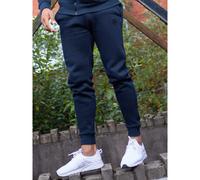 (Blue, S) Mens Joggers Enzo Slim Cuffed Sweatpants Trousers