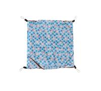 (Blue, S) Pet Hammock Double-Layer Plush Fleece Soft Hanging Nests Sleeping Bed for Pet Home Decoration