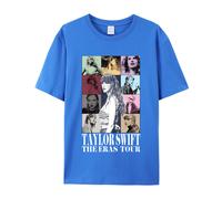 (Blue, S) Taylor Swift T-Shirt, Loose Round Neck Short Sleeve Taylor Swift The Eras Tour