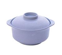 (blue) Safe Instant Noodles Bowl Heat-resistant Easy Clean Unbreakable Lightweight Bowl with Handle for Noodles