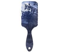 Blue Sailing Pirate Ghost Ship on High Seas in a Moonlight Night Air Cushion Comb Hairbrush Prevent static Snag Tangle for Women Ladies Detaining Separating Shaping Wavy Curly Straight Hair