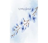 Blue Sakura Writing Journal: Lined Hardcover Notebook for Work, Student Note Taking Book, Diary, Cherry Blossom Gifts, A5 5.697"x8.736", 120 Pages