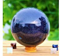 Blue Sand Quartz Crystal Ball Beautiful Crystal Ball Crystal Ornaments (Size : 400-500g)