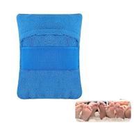 Blue Sand Remover for Beach Mitts, Compact Sand Wipe off Mitt for Quick Cleaning, Comfortable Sand Away Cleaning Gloves Suitable for Camping, Beach Volleyball and Holiday Travel Essentials