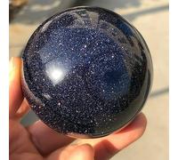 Blue-Sand Stone Quartz Crystal Ball Sphere Ornaments (Size : About 70mm)