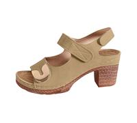 Blue Sandals Women's with Heel Shoes Women's Elegant Open Wedge Sandals Breathable Sling Pumps Metallic Platform Shoes Non-Slip Pumps High Heels Chunky High Heels Small Heel, brown, 7 UK