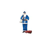 Blue Santa Costume For Men On Size - blue father santa claus christmas fancy dress costume xmas ml includes beard mens outfit 1size adul