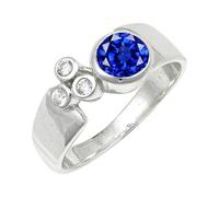 Blue Sapphire Gemstone Silver Plated Ring Women Jewelry C1152AO_P 1/2
