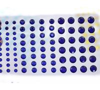 Blue Sapphire Self Adhesive Acrylic Rhinestones 3 Sizes 4mm 6mm 8mm Plastic Face Gems Stick On Body Jewels Hair Crystals for DIY Cards and Invitations Crafts Bling Sticker - 5 Sheets - 480PCS