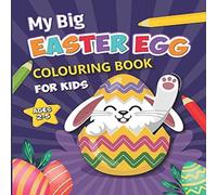 Blue Saramen My Big Easter Colouring Book For Kids Ages 2-5: 50 Happy Easter Blue Saramen Multicolor