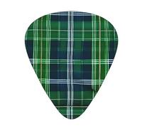Blue Scottish Tartan Exceptional Guitar Pick â€“ Single-Side Full-Print, Abs Material Plectrum â€“ Diverse Thickness For Varied Music Experience â€“ Ideal For Guitars And Ukuleles,Guitar Pick,