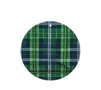 Blue Scottish Tartan Hanging Air Freshener Set, Round Lavender Fragrance Cards For Auto Interior, 10/24 Cards Pack