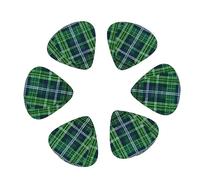 Blue Scottish Tartan print Guitar Picks, 12PCS Premium Celluloid Guitar Pick Medium for Acoustic Guitar, Electric Guitar, Bass