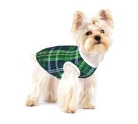 Blue Scottish Tartan Print Lightweight Tank Top for Dogs Dog Shirts for Small Dogs Stretchy T Shirts Sleeveless Vest
