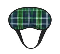 Blue Scottish Tartan Print Sleep Mask, Eye Sleeping Mask for Women and Men for Total Darkness, Reduces Puffy Eye Mask