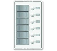 Blue Sea - 8273 Water Resistant Panel - 6 Position - White - Vertical