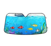 Blue Sea Fish car sunshades for Windshield Foldable Protector Solar Autos para sol de carro Interior