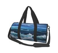 Blue Sea Landscape Printed Canvas Travel Duffel Bag - Gym Sports Bag with Large Capacity for Weekend Business Travel