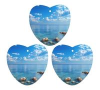 Blue Sea Ocean Car Air Freshener 3-pack Aromatherapy Tablets Hanging Scented Cards for Rooms Bathrooms Wardrobe Love form
