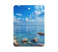 Blue Sea Ocean Car Air Freshener Aromatherapy Tablets Hanging Scented Cards for Rooms Bathrooms Wardrobe Square