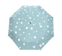Blue Sea Spot Automatic Foldable Umbrella UV Protection Auto Open Close Folding Sun Blocking Umbrellas for Travel Women Boys Girls
