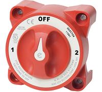 Blue Sea Systems 11001 e-Series Battery Switch with Alternator Field Disconnect, 3-Position, Red