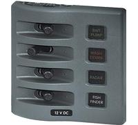 Blue Sea Systems 4304 Panel WD DC 12V Fused 4 POS Gry