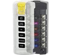 Blue Sea Systems 5035 ST Blade Fuse Block 6 Circuit Independent with Cover