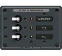 Blue Sea Systems 8025 Traditional Metal DC Panel - 3 Positions