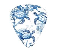 Blue Sea Turtles Guitar Pick 12 Packs For Bass Electric Acoustic Guitar Unique Gift For Music Lover