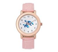 Blue Sea Turtles Womens Elegant Watch Analogue Quartz Watch Leather Band Wristwatch