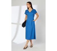 Blue Seam Detail Viscose Midi Dress Principles Cobalt 16