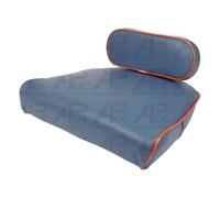 Blue Seat & Backrest Pan Cushion Set & Orange Piping Replacement for Fordson Major Tractor