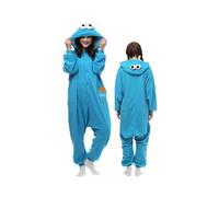 (Blue Sesame Street, No. 130 (Height 125-135CM)) Pokémon Black Dragon and White Dragon Children's Cartoon One-Piece Pajamas Cartoon Polar Fleece Halloween Costume