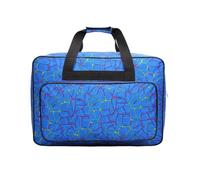 Blue Sewing Machine Carrying Case Canvas Carry Bag Portable Padded Storage Dust Cover With Pockets For Sewing Machine Backpack And Carry on Luggage Set (Blue, One Size)