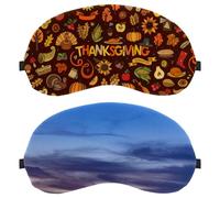 Blue Shades Clouded Sky 2-Pack Light-Blocking Soft Breathable Sleep Mask Eye Masks Sleeping Mask