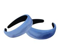 Blue Shades Clouded Sky Headbands for Women Ladies Non Slip Makeup Headband Wide Top Turban Hair Bands Hoops for Shower, 2 Packs