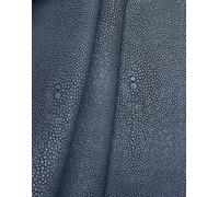 Blue Shagreen Stingray Faux Leather Fabric Available by The Metre and Samples Ideal for Craft Interior Design Home Textiles Accessories in Classic Neutrals Earthy Tones (Blue, Sample A5)