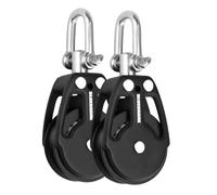 Blue Shark 2250-Sailing Pulley Blocks 38mm Single Swivel (2-Pack)