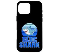 Blue Shark Family Reunion Squad First Last Name Case for iPhone 16 Pro Max