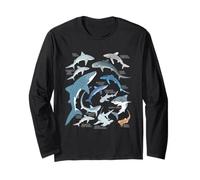 Blue Shark Mako Whale Shark Types Long Sleeve T-Shirt