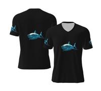 Blue Shark Men’s Football Jersey - Breathable Training Top for Athletic Performance and Comfortable Activewear, Quick Dry Tee, Outdoor Sports Jersey