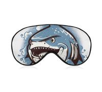 Blue Shark Pictures Eye Mask, Side Sleeping Mask Light Blindfold Sleeping Mask Nose Pad and Elastic Band for Children Women and Men